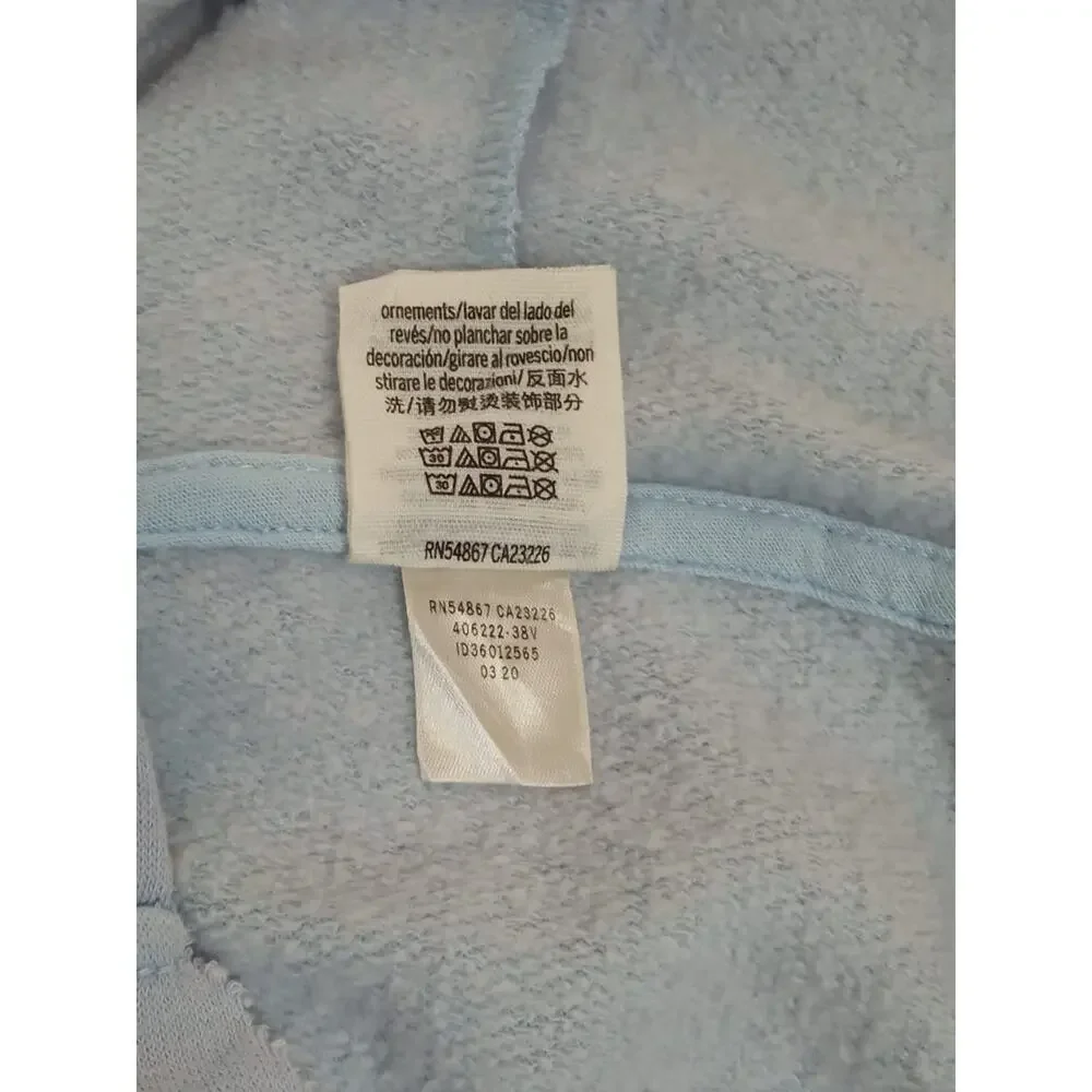 PINK by VICTORIA SECRET Women's Hooded Sweatshirt Light Blue Size M